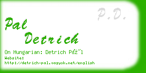 pal detrich business card